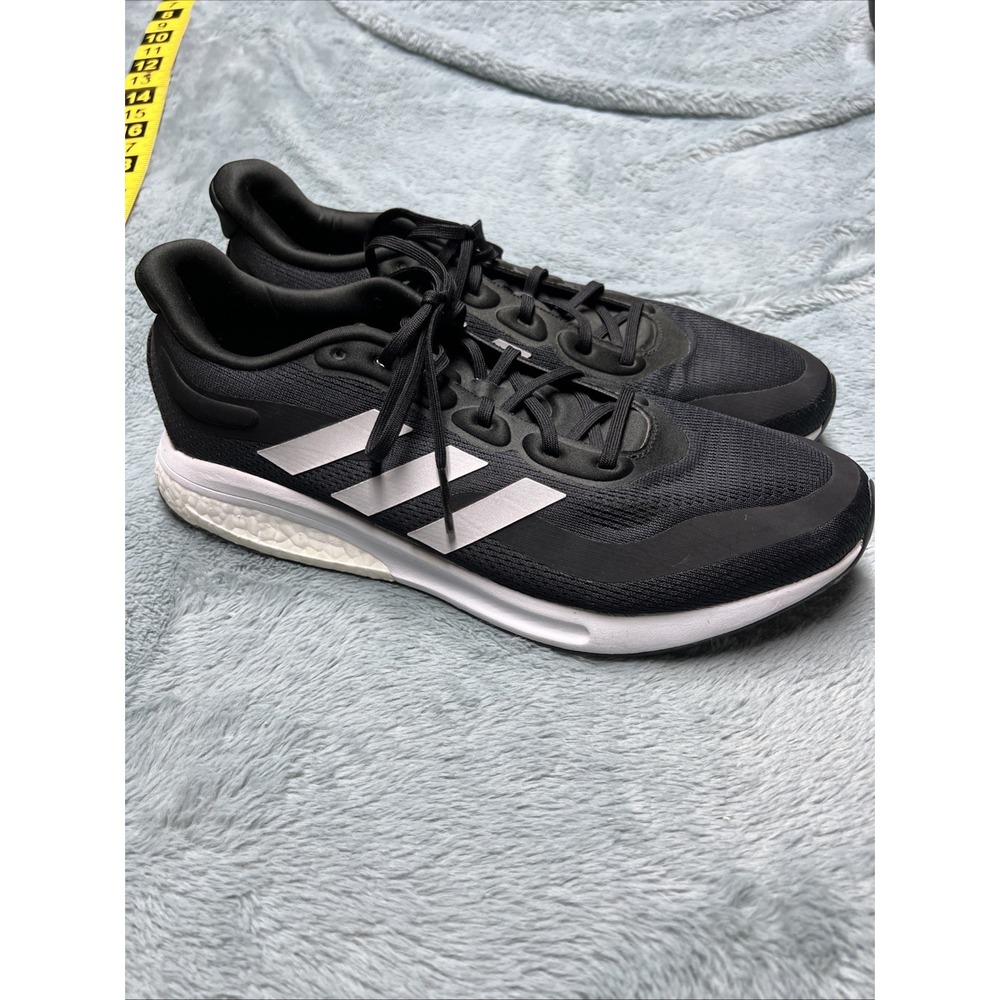 Adidas Supernova Primegreen Bounce Running Shoe Men Size 12 Black White 3 Stripe